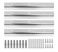 French Cleat Picture Hanger, 4 PCS Z Bar Interlocking Wall Mounting Bracket, Heavy Duty Picture Hanging Hardware Kit for Hanging Wall Painting Photo Mirrors Artwork Frames 15 cm Silver