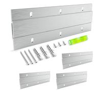 French Cleat Picture Hanger - 6 inch 4 Pairs - Aluminum Z Hanger Interlocking Wall Mounting Bracket Hardware Kit Z Clips for Hanging Wall Painting, Mirrors, Panels, Artwork, Cabinet, Whiteboard