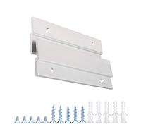 French Cleat Picture Hanger, Aluminum Z Hanger Interlocking Wall Mounting Bracket Hardware Kit Z Clips for Hanging Wall Painting, Mirrors, Panels, Artwork, Cabinet, Whiteboard (4inch-10Pairs)