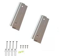 French Cleat Picture Hanger - Heavy Duty Aluminum Z Bar Interlocking Mounting Bracket Kit with Screws, Wall Plugs & Bubble Level - Wall Mount for Mirrors, Frames, Shelves, Whiteboards (101.6MM)