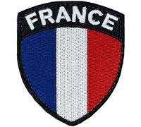 French Coat of Arms Patch with Velkro - 100% Embroidered French Flag for Apparel - Countries and Flags Europe Patches - Backpack Patches - France Coat of Arms 3" x 2.6"