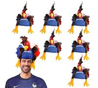 French Cockerel Hat - Pack of 6 - France Fancy Dress - Football, Rugby - Perfect for Sporting Events, Bastille Day Street Parties, Festivals and Celebrations
