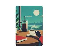 French Coffee Metal Plaque 30x20cm Wall Decor | Tin signs complement modern home styling as a practical wall accent.