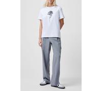 French Connection 1ose Logo Peached Graphic Tee Linen White size XS | T-shirts Outlet | Women | Orange XS