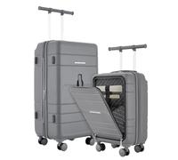 French Connection 2 Piece Trunk Luggage Set, Quiet Shade, 3E+1 x 17 x 12 inches, 2 Piece Trunk Luggage Set