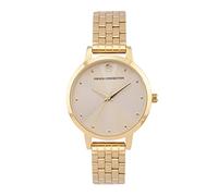 French Connection Analog Watch for Women -FCN00017C, Gold