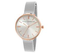 French Connection Analog Watch for Women -FCS002B, Silver