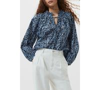 French Connection Anna Austin Cotton Top Navy Multi size S | Blouses Outlet | Women | Blue S