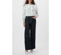 French Connection Annika Lace Frill Top Summer White size 6 | Longsleeves Outlet | Women | White 6