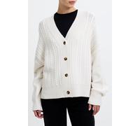 French Connection Babysoft Cable Knit Cardigan Classic Cream size M | Jackets Outlet | Women | White M
