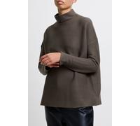 French Connection Babysoft Ribbed Mock Neck Jumper Tarmac Khaki size L | Sweaters Outlet | Women | Brown L
