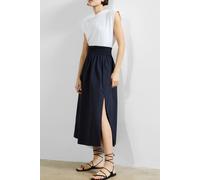 French Connection Barletta Poplin Square Skirt Navy size XS | Midi Skirts Outlet | Women | Blue XS