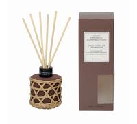 French Connection Woven Detail Reed Diffuser | Black Cherry & Cedarwood 100ml | 6 Reeds & Bamboo Weaving | 15% Fragrance Oil | Long-Lasting Home Fragrance | Luxury Aromatherapy Gift & Décor