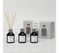 French Connection Black & White Collection Scented Reed Diffuser | Luxury Home Fragrance | 100ML & Trio Sets (Lemon and Lavender, Black Pomegranate, Tropical Pineapple Scents, 50ML x 3)