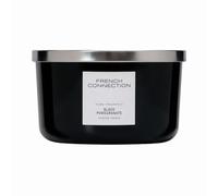 French Connection Black Collection Scented Jar Candle | Premium Shea Butter Wax | Long Burning Candles Gifts Box for Her | (Large - 436G, Black Pomegranate)