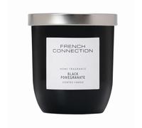 French Connection Black Collection Scented Jar Candle | Premium Shea Butter Wax | Long Burning Candles Gifts Box for Her | (Medium - 270G, Black Pomegranate)