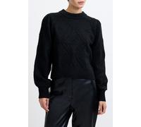 French Connection Bobble Bow Jumper Blackout/white Bow size S | Knitted Sweaters Outlet | Women | Black S
