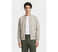 French Connection Bomber Linen Jacket Stone size M | Bomber Jackets Outlet | Men | White M