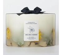 French Connection Botanical Infused Lemon Neroli & Cedarwood Candle Luxury Gift in White | Size: XL French Connection White XL