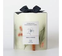 French Connection Botanical Infused Scented Candle | Real Dried Botanicals | Vegetable Wax Blend | 5% Fragrance Oil | Elegant Pillar Candle | Long-Lasting Home Fragrance Gift, (Medium, Vanilla Orchid)