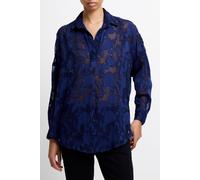 French Connection Burnout Satin Popover Midnight size 8 | Blouses Outlet | Women 8