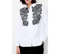 French Connection Cambria Contrast Floral Linen White/black size M | Longsleeves Outlet | Women | White M