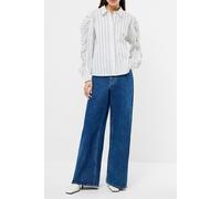 French Connection Cambria Stripe Cotton Lw/khaki Multi size 14 | Longsleeves Outlet | Women 14