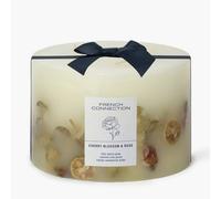 French Connection Cherry Blossom & Rose Scented Candle Botanical Pillar Candle | Aromatherapy Candles Gifts For Women & Men- (1.5KG/91hr) Burn Time | Long-Lasting Large 3 Wick Candle Housewarming Gift