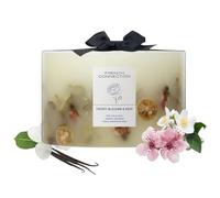 French Connection Cherry Blossom & Rose Scented Candle Botanical Pillar Candle | Aromatherapy Candles Gifts For Women & Men- (1.5KG/91hr) Burn Time | Long-Lasting Large 3 Wick Candle Housewarming Gift