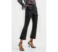 French Connection Claudia Pu Stretch Trouser Black size 12 | Leather Pants Outlet | Women | Black 12