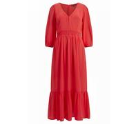 French Connection Cora Tiered Midi Dress Bittersweet size L | Midi Dresses Outlet | Women | Red L
