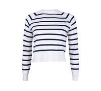 French Connection Core Raglan Stripe Crew Ivory/dk Navy size XL | Knitted Sweaters Outlet | Women | White XL