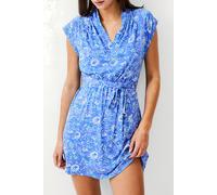 French Connection Cosette Vee S/less Dress Baja Blue / White size 6 | Mini Dresses Outlet | Women | Blue 6