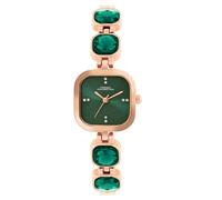 French Connection Crystal Stone Dial Watc for Women, Green, Casual