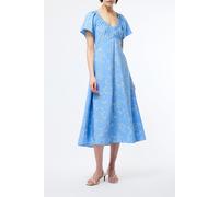 French Connection Daniella Faron Drape V Nk Midi Cornflower Multi size 14 | Midi Dresses Outlet | Women 14