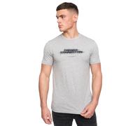 French Connection Double Mens Designer Fashion Crew Neck Tee Casual T-Shirt Grey