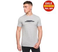 French Connection Double Mens Designer Fashion Crew Neck Tee Casual T-Shirt Grey