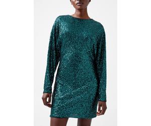 French Connection Elena Sequin Bow Back Dress Forest size 12 | Mini Dresses Outlet | Women 12