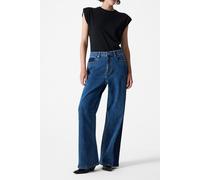 French Connection Elliot Denim Side Panel Jean Vintage/clean Indigo Vintage/cl size 18 | Wide Pants Outlet | Women | Blue 18