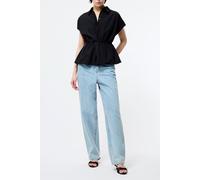 French Connection Era Poplin Twist Knot Shirt Black size 12 | Button-Down Shirts Outlet | Women | Black 12