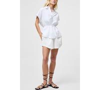 French Connection Era Poplin Twist Knot Shirt Linen White size 18 | Button-Down Shirts Outlet | Women | White 18