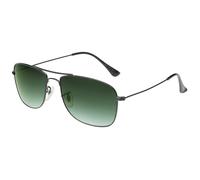 French Connection FC 7638 C2 58 S Full Frame Square Sunglasses Black 100% UV Protected (UV400) Washed Green Gradient Lenses Men Large