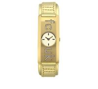 French Connection FC1046G Ladies Gold Dial, Gold Stone Set Case, Gold Leather Strap