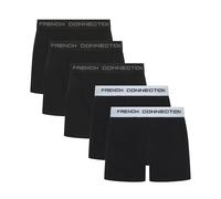 French Connection 'FC53' Mens Multipack Boxer Shorts - Cotton Stretch, 5 Pack, Soft and Breathable Underwear (Large)