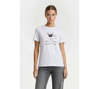 French Connection Fcuk Back Up Bear Tee White/black size S | Shirts Outlet | Women | White S