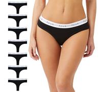 French Connection FCUK Womens Soft Cotton Thongs - Pack of 7 Knickers