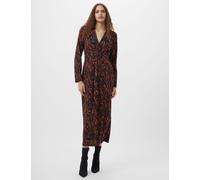 French Connection female Jacquard V-Neck Twist Front Midi Shift Dress - Black Mix, Black Mix