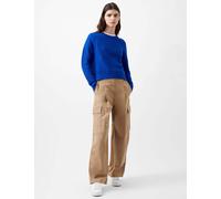 French Connection female Pure Cotton Textured Relaxed Jumper - S - Blue, Blue,Yellow
