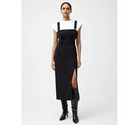 French Connection female Square Neck Pinafore Midi Column Dress - 10 - Black, Black