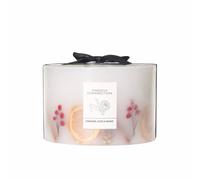 French Connection Festive Botanical Candle Cinnamon Clove & Orange 1.5kg Three Wick in Off-White French Connection Off-White